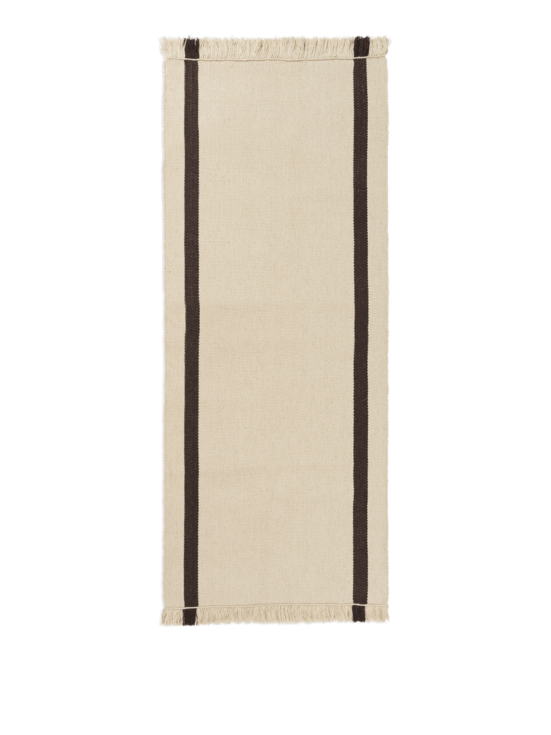 Calm Kelim Runner - Ferm Living Rugs - Off - white/Coffee - HORNE