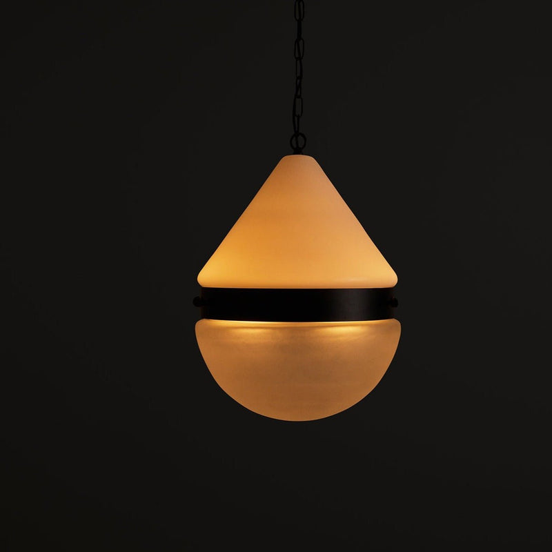 Cardinal Hemisphere Pendant Large - Workstead - Ceiling Lights - Matte Black Enamel - 24