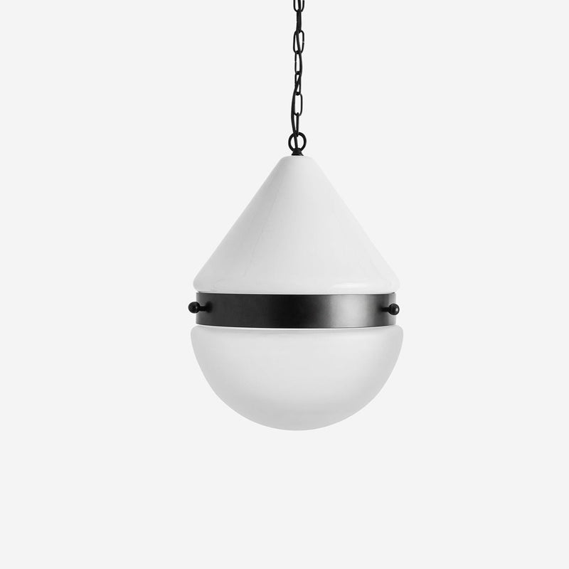 Cardinal Hemisphere Pendant Large - Workstead - Ceiling Lights - Matte Black Enamel - 24