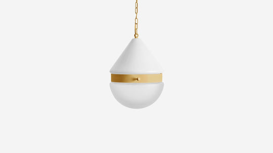 Cardinal Hemisphere Pendant Large - Workstead - Ceiling Lights - Straw - 24" OAH - HORNE