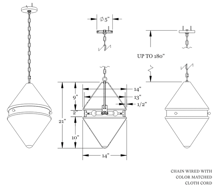 Cardinal Pendant Large - Workstead - Ceiling Lights - Matte White Enamel - 24" OAH - HORNE