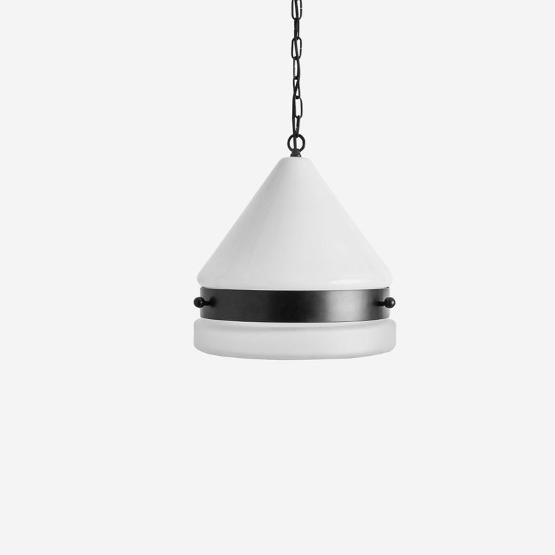 Cardinal Slab Pendant Large - Workstead - Ceiling Lights - Matte Black Enamel - 24