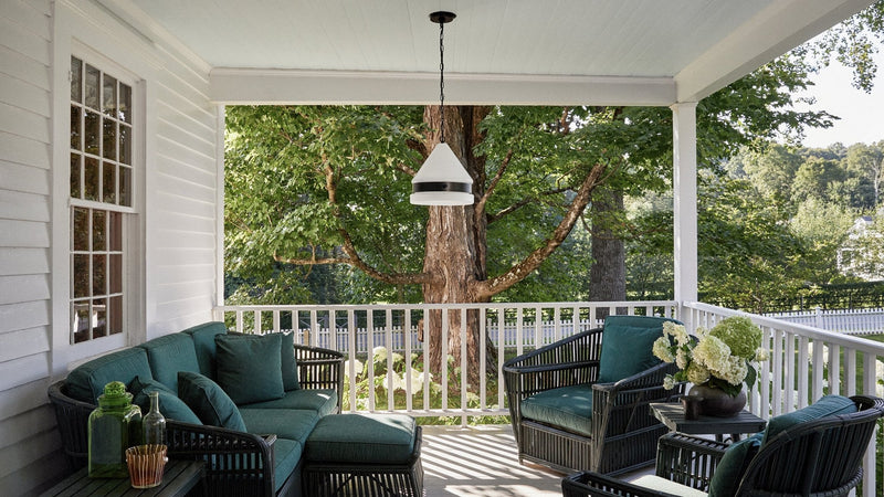 Cardinal Slab Pendant Large - Workstead - Ceiling Lights - Matte Black Enamel - 24