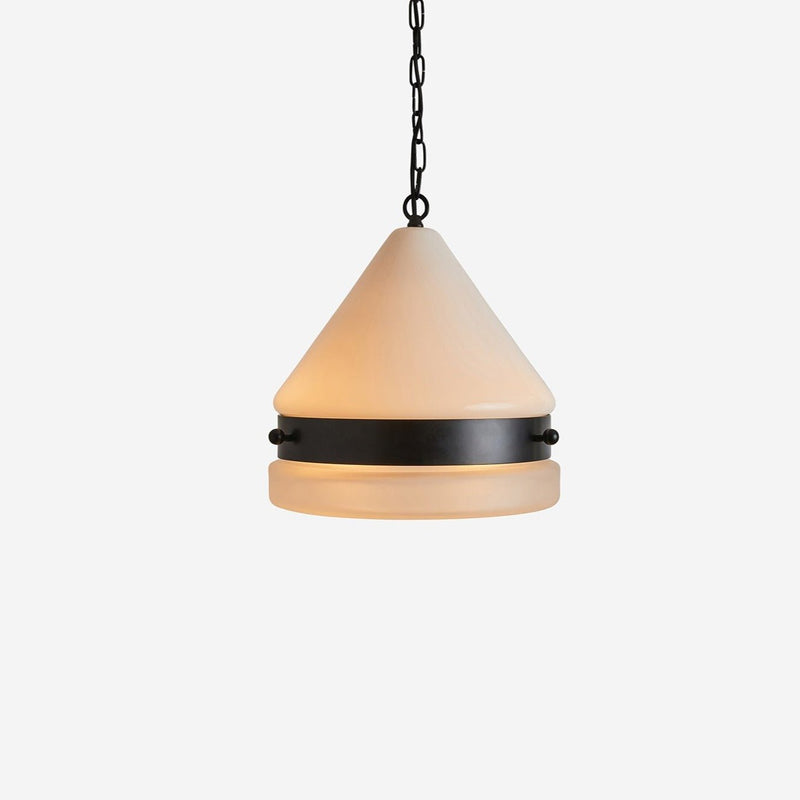 Cardinal Slab Pendant Large - Workstead - Ceiling Lights - Matte Black Enamel - 24