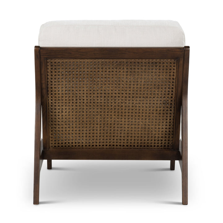 Carmelo Upholstered Accent Chair - Urbia Sofas - Walnut - Cream Genuine Leather - HORNE