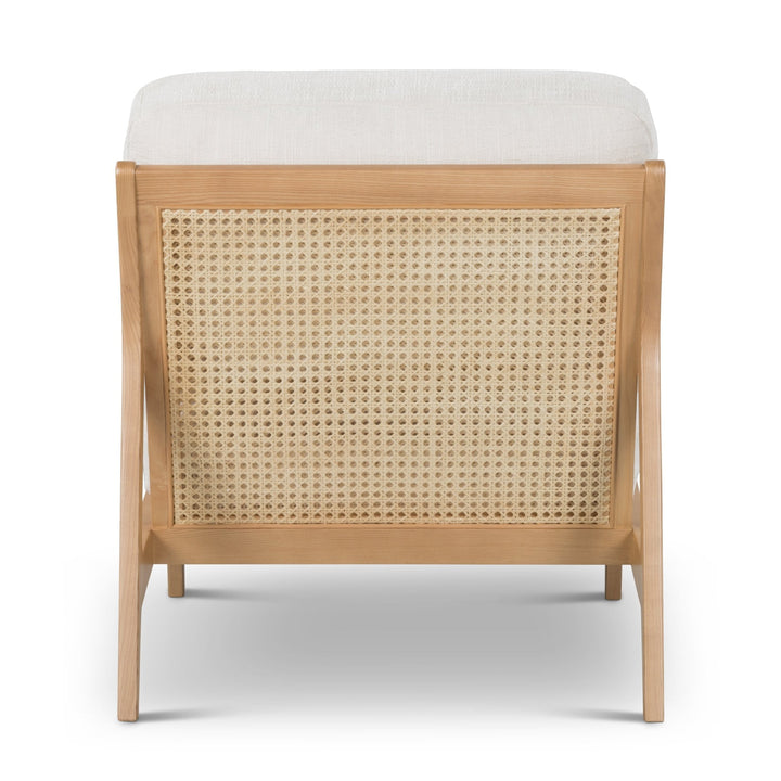 Carmelo Upholstered Accent Chair - Urbia Sofas - Walnut - Cream Genuine Leather - HORNE