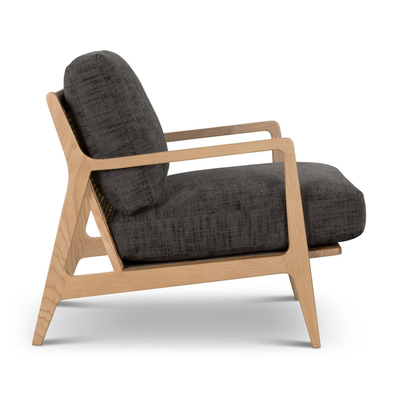 Carmelo Upholstered Accent Chair - Urbia Sofas - Oak - Black - HORNE