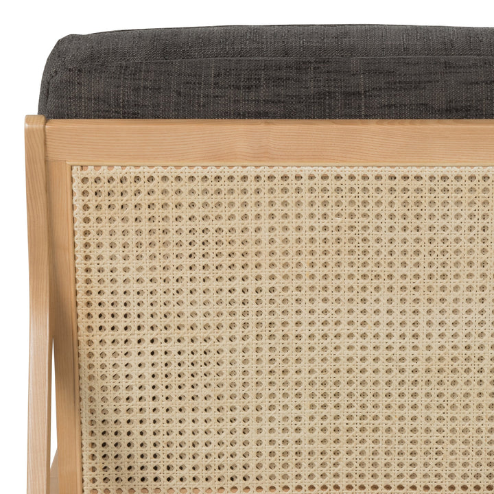 Carmelo Upholstered Accent Chair - Urbia Sofas - Walnut - Cream Genuine Leather - HORNE