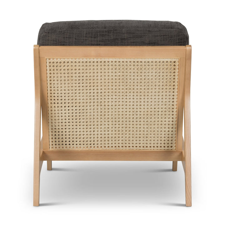 Carmelo Upholstered Accent Chair - Urbia Sofas - Walnut - Cream Genuine Leather - HORNE