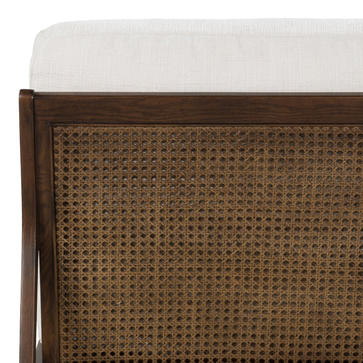 Carmelo Upholstered Accent Chair - Urbia Sofas - Walnut - Cream Genuine Leather - HORNE