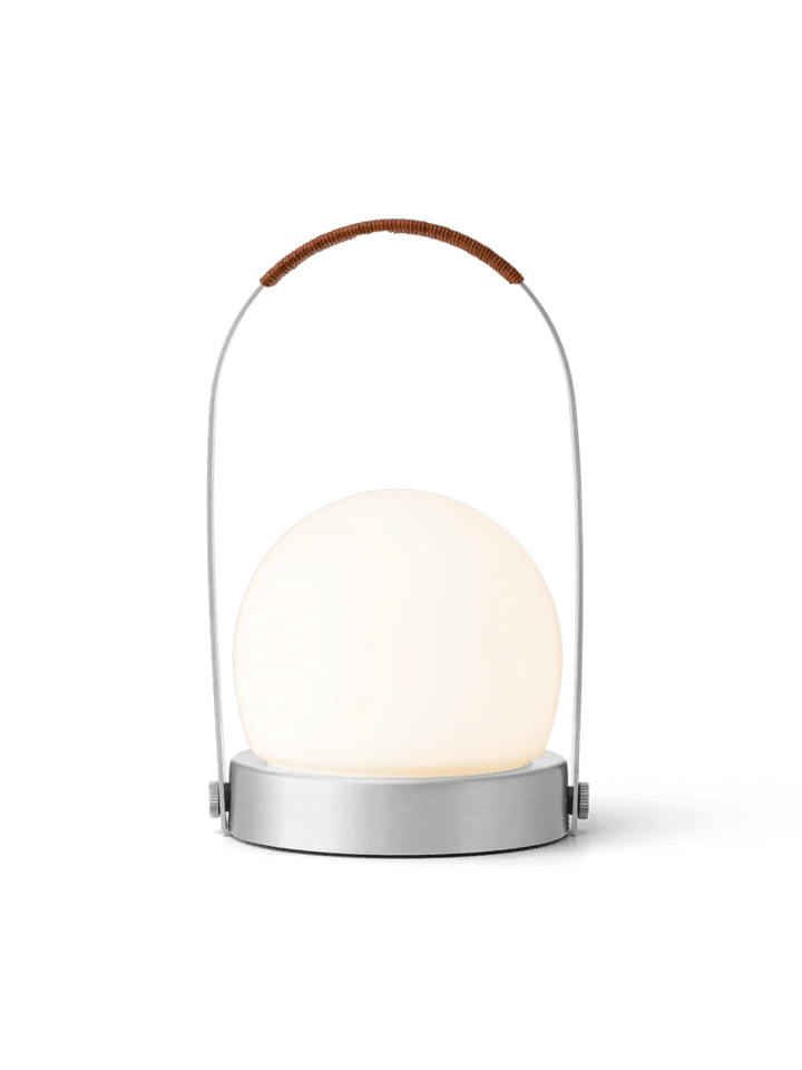 Carrie Portable LED Lamp - Audo Copenhagen Lighting - Brushed Aluminum / Leather - HORNE