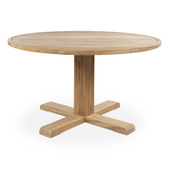 Catania Low Bistro Table - BETACO Tables + Desks - Round / Teak - HORNE