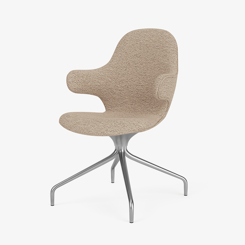 Catch Armchair - 4 - Star Swivel Base - &Tradition Chairs - Remix 0123 - Polished Aluminum - HORNE