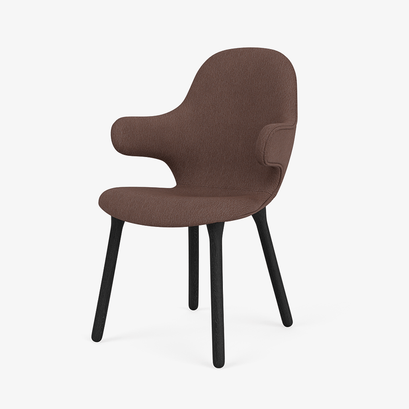 Catch Armchair - Wood Base - &Tradition Chairs - Remix 0123 - Black Lacquered Oak - HORNE