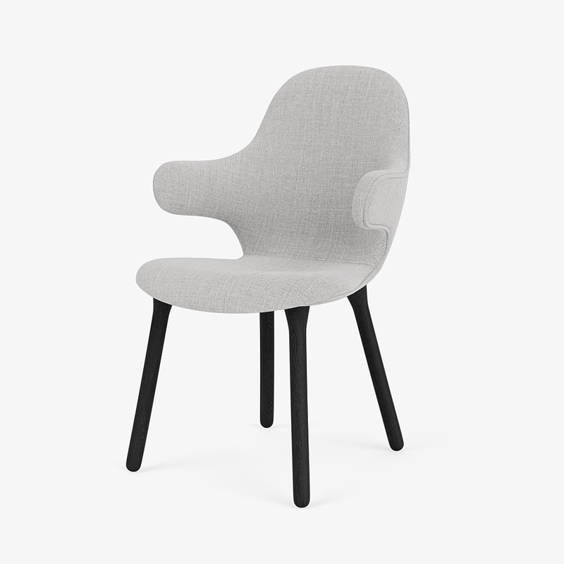 Catch Armchair - Wood Base - &Tradition Chairs - Remix 0123 - Black Lacquered Oak - HORNE