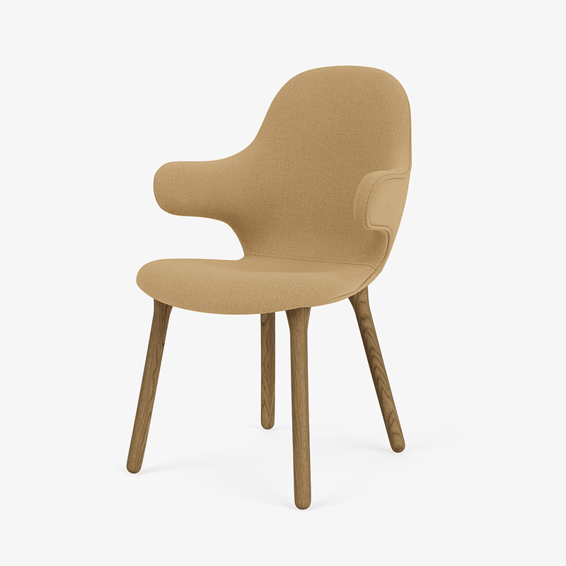 Catch Armchair - Wood Base - &Tradition Chairs - Remix 0123 - Black Lacquered Oak - HORNE