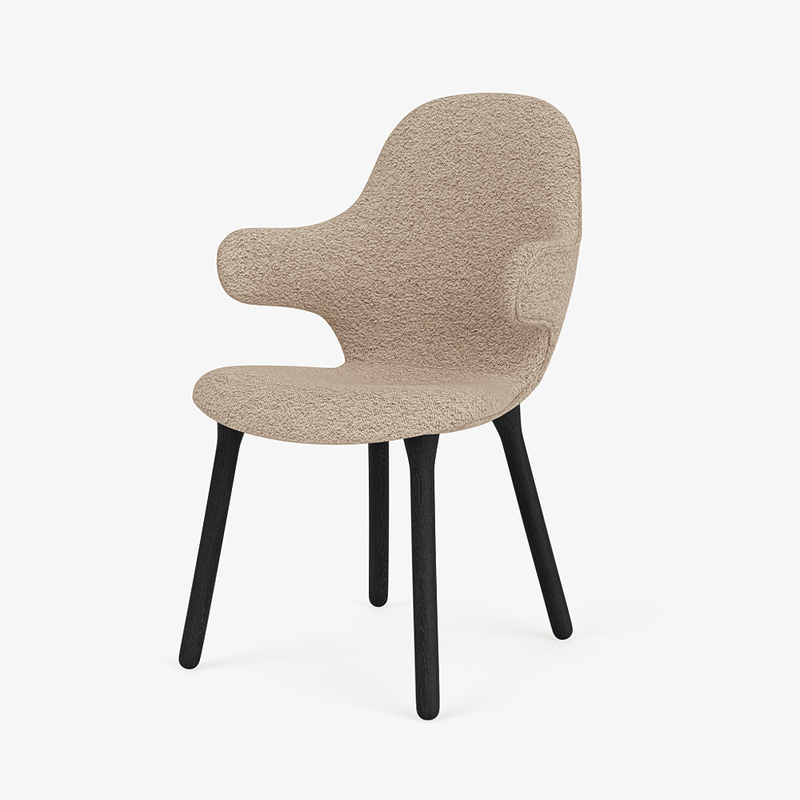 Catch Armchair - Wood Base - &Tradition Chairs - Remix 0123 - Black Lacquered Oak - HORNE