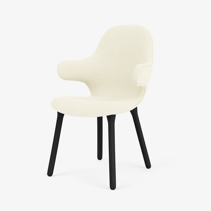 Catch Armchair - Wood Base - &Tradition Chairs - Remix 0123 - Black Lacquered Oak - HORNE