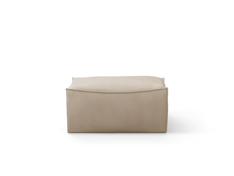 Catena Pouf Rectangular - S501 - Ferm Living Stools + Benches + Ottomans - Loose Drape - Natural - HORNE