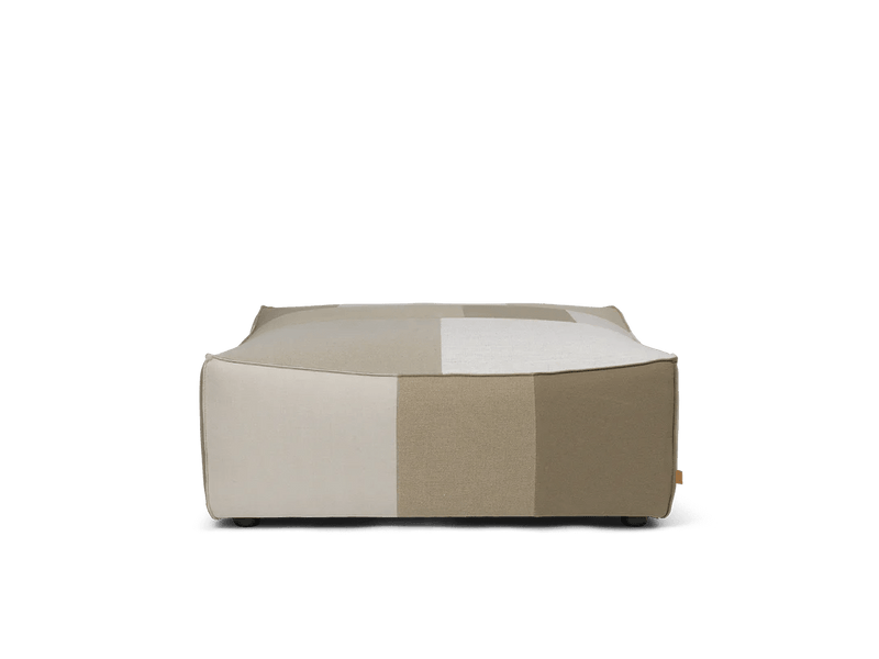 Catena Pouf Square - S500 - Ferm Living Stools + Benches + Ottomans - Loose Drape - Natural - HORNE