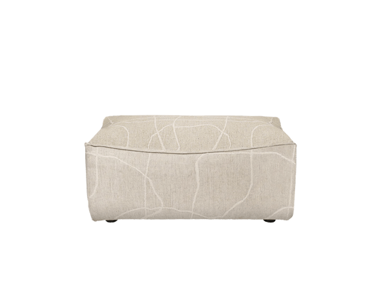 Catena Pouf Square - S500 - Ferm Living Stools + Benches + Ottomans - Can Lis - Sand/Off - White - HORNE