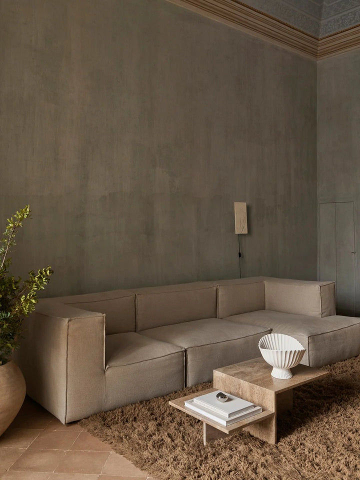 Catena Sofa Armrest Left - Ferm Living Sofas - Large - L400 - Soft Bouclé - Off - White/Sand - HORNE