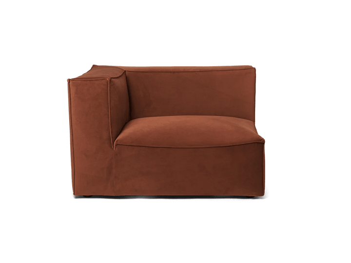 Catena Sofa Armrest Left - S400 - Ferm Living Sofas - Rich Velvet - Rust - HORNE