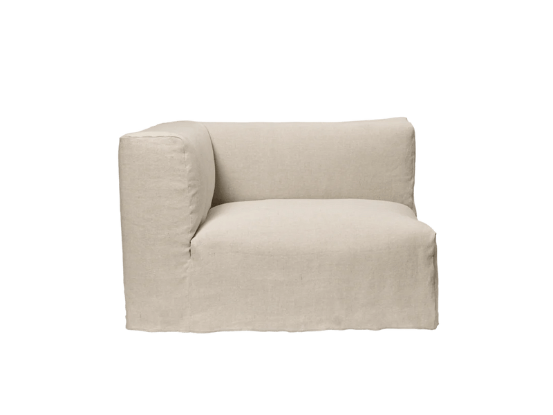 Catena Sofa Armrest Left - S400 - Ferm Living Sofas - Rich Linen - Natural - HORNE
