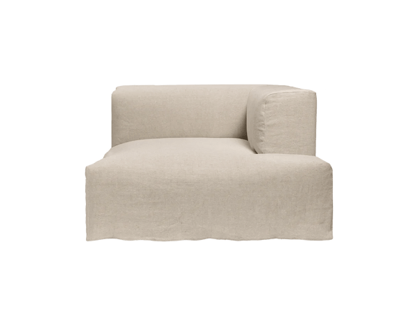 Catena Sofa Chaise Longue Right - L601 - Ferm Living Sofas - Loose Drape - Natural - HORNE