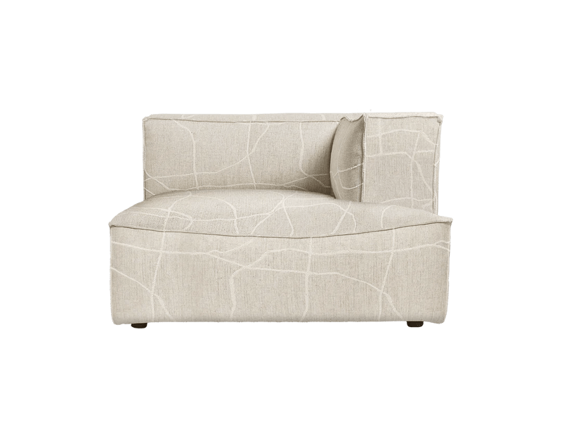 Catena Sofa Chaise Longue Right - L601 - Ferm Living Sofas - Cotton Linen - Natural - HORNE