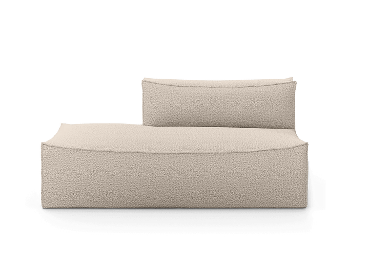 Catena Sofa Open End Left - L300 - Ferm Living Sofas - Wool Bouclé - Natural - HORNE