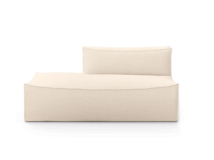 Catena Sofa Open End Left - L300 - Ferm Living Sofas - Wool Bouclé - Off - White - HORNE