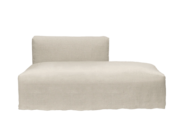 Catena Sofa Open End Right - L301 - Ferm Living Sofas - Loose Drape - Natural - HORNE