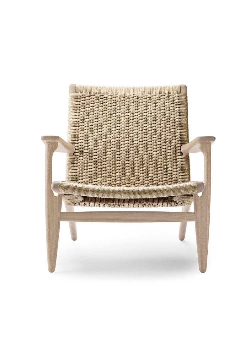 CH25 Lounge Chair - Carl Hansen & Son Chairs - Oiled Oak/ Natural Paper Cord - HORNE