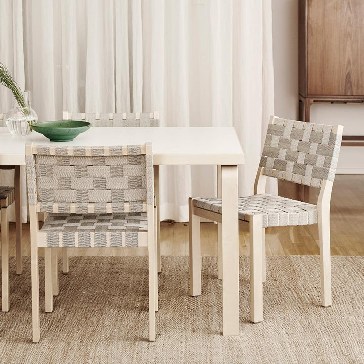Chair 611 - Natural Lacquered - Artek Chairs - Red - HORNE