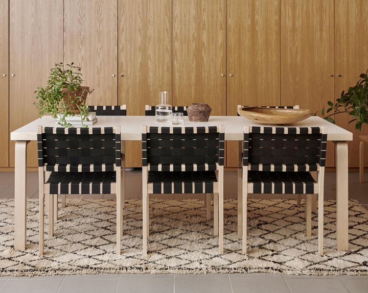 Chair 611 - Natural Lacquered - Artek Chairs - Red - HORNE
