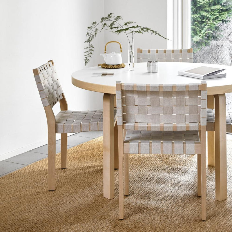 Chair 611 - Natural Lacquered - Artek - Chairs - Black - HORNE