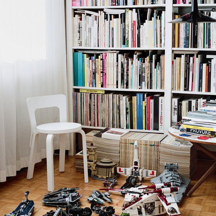 Chair 65 - Natural Lacquered - Artek Chairs - Black Seat - HORNE