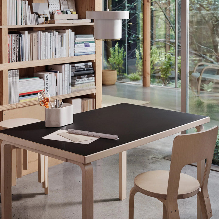 Chair 66 by Alvar Aalto - Artek Chairs - Black Lacquer Legs & Seat - HORNE