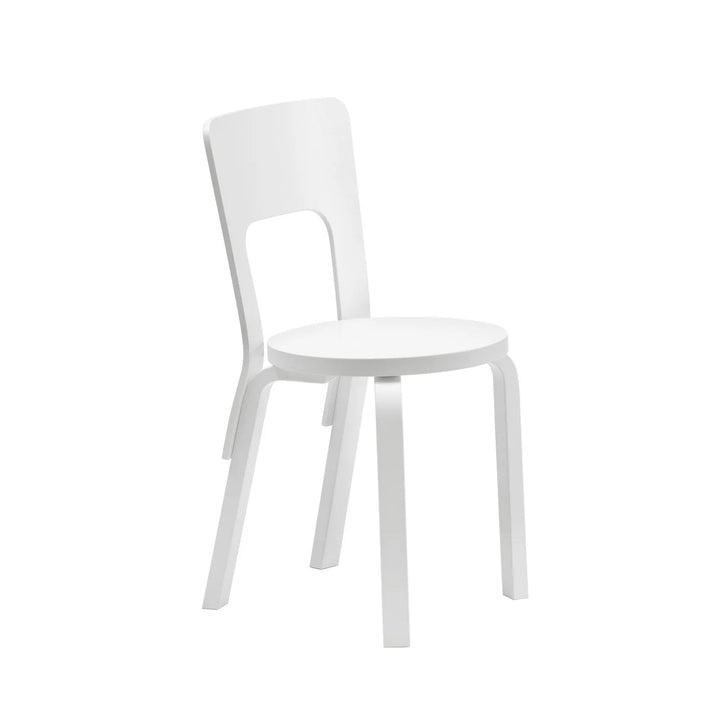 Chair 66 by Alvar Aalto - Artek Chairs - White Lacquer Legs & Seat - HORNE