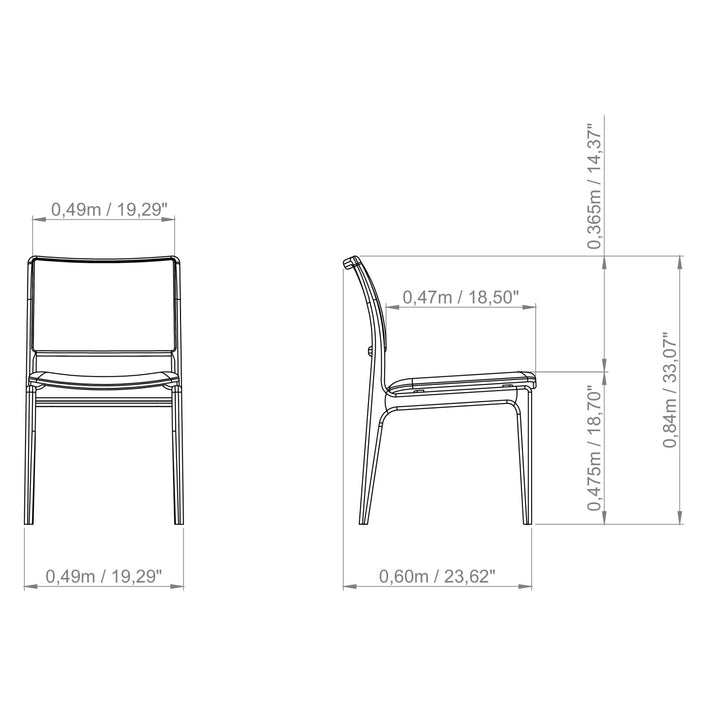 Charlotte Cane Side Chair - Urbia Chairs - Medley Ivory Nogal - HORNE
