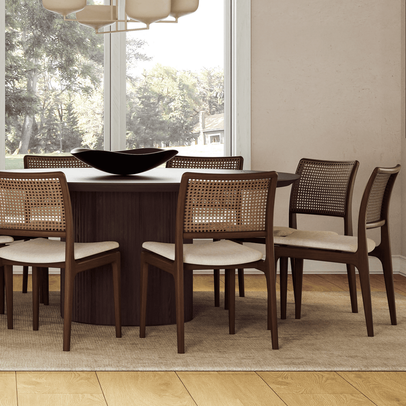 Charlotte Cane Side Chair - Urbia Chairs - Medley Ivory Ebano Natural - HORNE