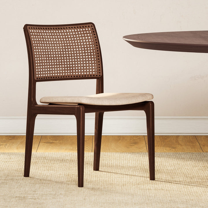Charlotte Cane Side Chair - Urbia Chairs - Medley Ivory Nogal - HORNE