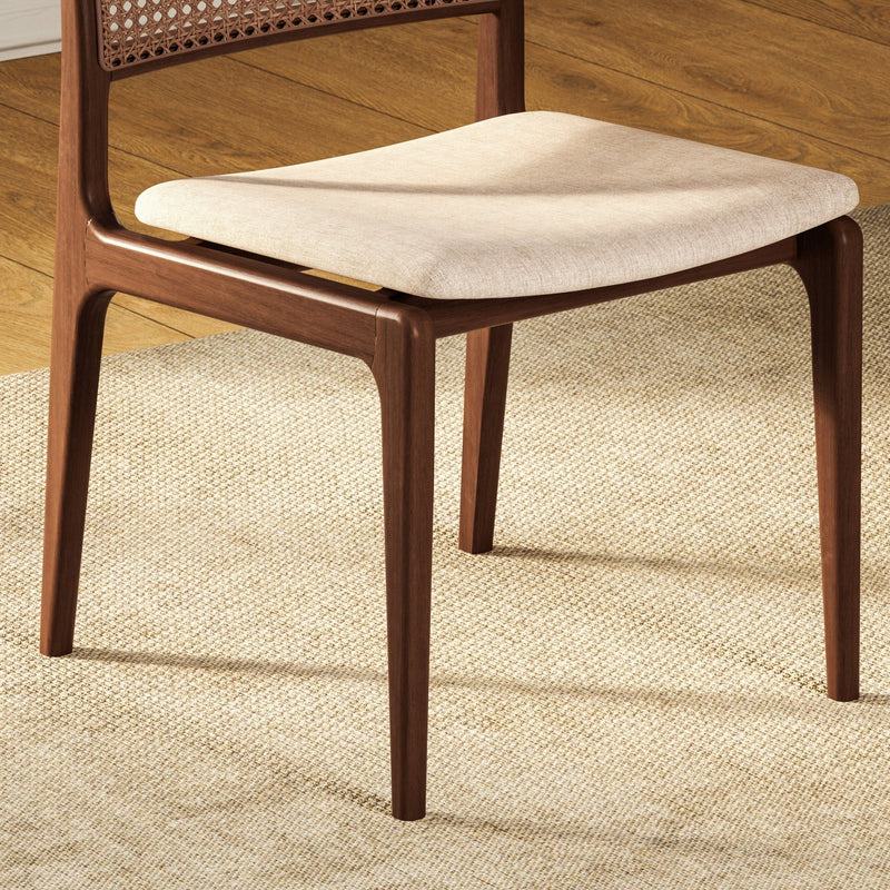 Charlotte Cane Side Chair - Urbia Chairs - Medley Ivory Ebano Natural - HORNE