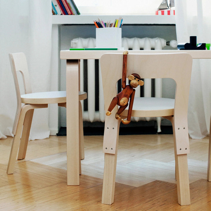 Children's Chair N65 by Alvar Aalto - Artek Kids + Baby - Black Linoleum Seat - HORNE