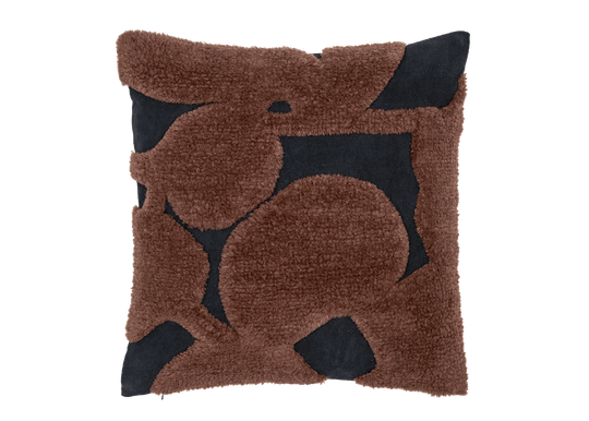 Cilla Tufted Cushion - Black/Dark Chocolate - Ferm Living