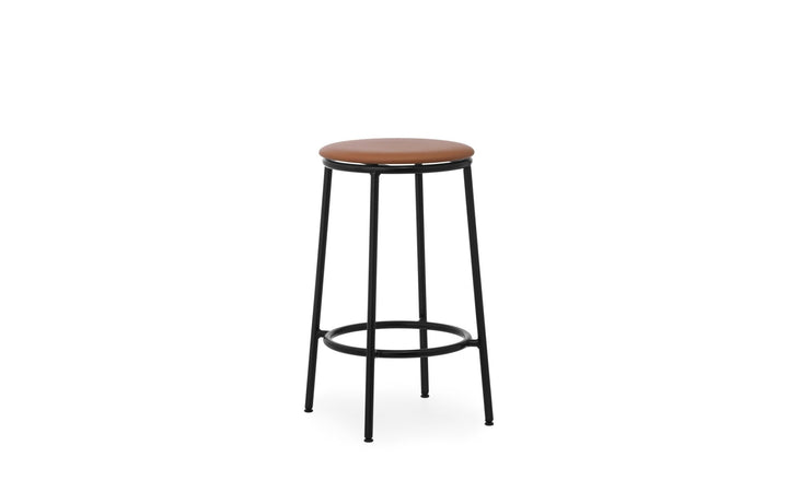 Circa Barstool 65 cm Upholstery - Normann Copenhagen Barstools - Ultra Leather Brandy - HORNE