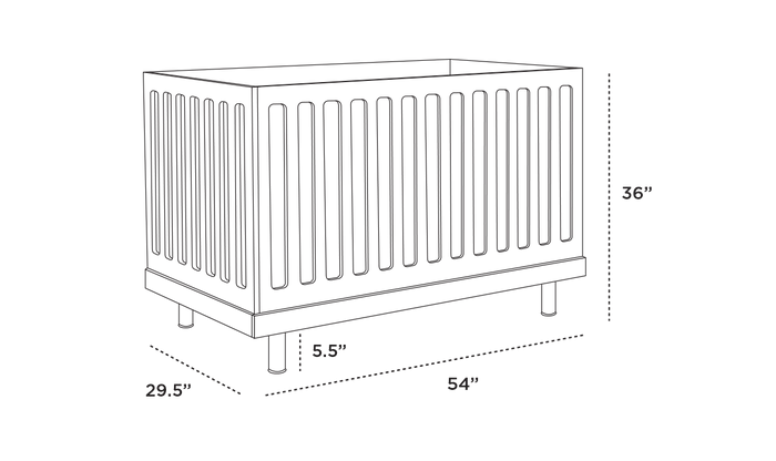 Classic Crib - Oeuf Kids + Baby - White/Birch - HORNE