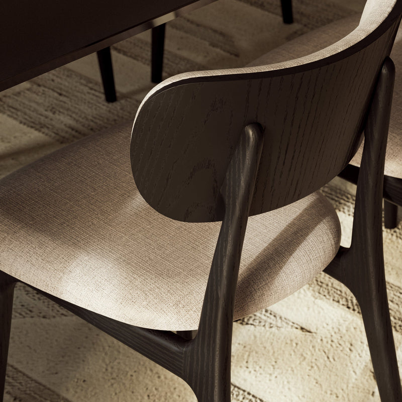 Claudia Side Chair - Urbia Chairs - Harvest Jute Ebano - HORNE