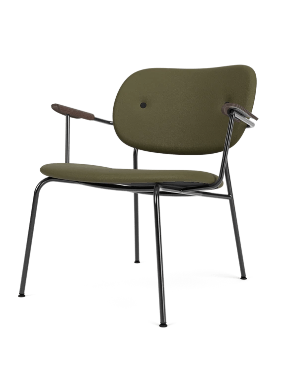 Co Lounge Chair - Fully Upholstered - Audo Copenhagen Chairs - Black Oak | Re - wool 0198 - HORNE